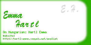 emma hartl business card